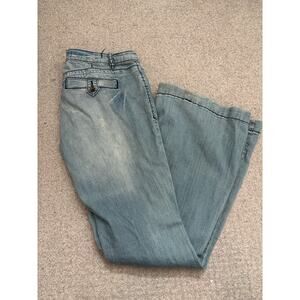 Y2K Hot Kiss Nina Flare Low Rise Light Wash Denim Size 9